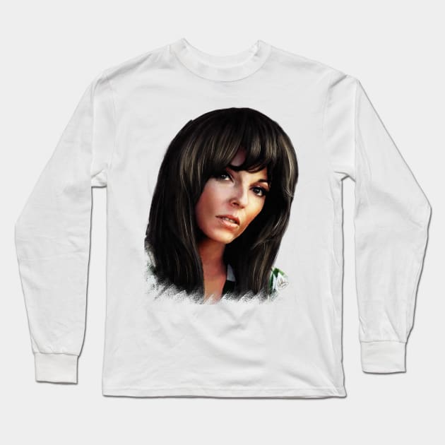 Joan Collins - iconic Hollywood Diva Long Sleeve T-Shirt by micheleamadesi